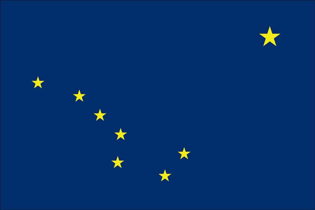 12x18" Nylon flag of State of Alaska